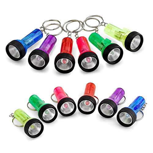 LIOOBO Car Keyring Light Flashlight Keychain Sturdy Metal Plastic Waterproof for Camping Hiking Emergency Use