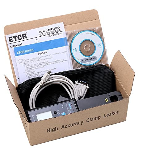 Clamp Meter Tester Gauge Clamp Leakage Current Meter Tester Leakage Current Meter AC DC Current Amp Meter Measures Current AC DC Range 0mA to 60.0A