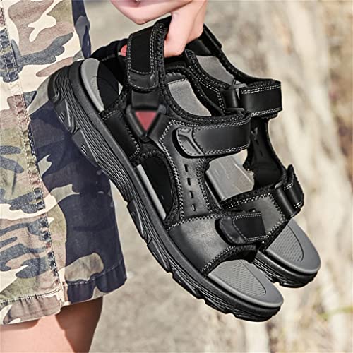 Men's Sandals Genuine Leather Casual Shoes Breathable Outdoor Trekking Sandals Leisure Shoes Men(39)4