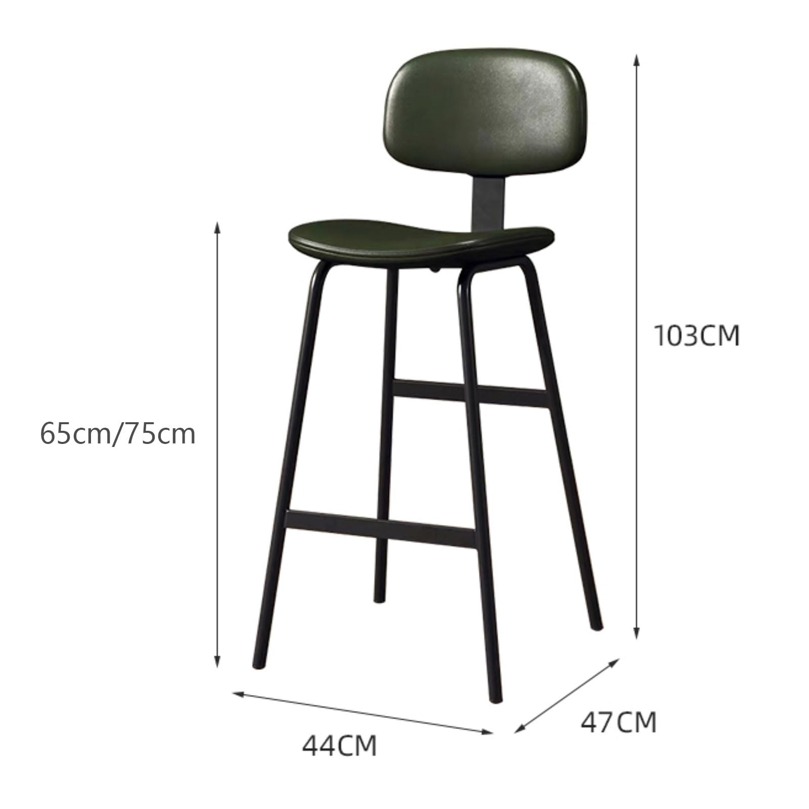 Zestaw stołków barowych o wysokości 1/2/4 z metalową podstawą i oparciem do wyspy kuchennej i restauracji(4PCS Gray,75cm/29.5in)