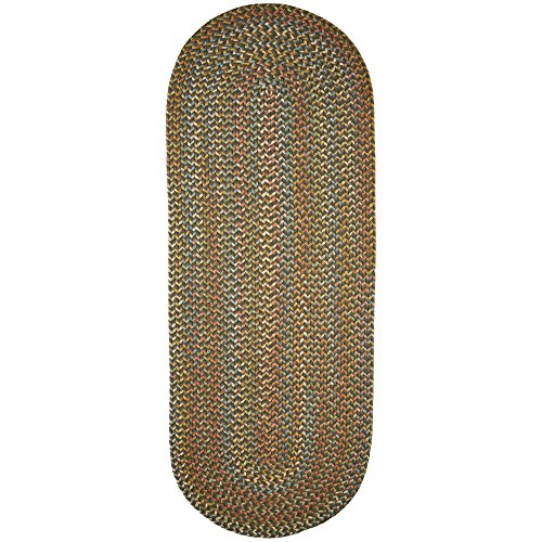 Super Area Rugs Confetti Braided Rug Traditional Rug, Dk. Taupe, 2' X 8' Runner #TOP1