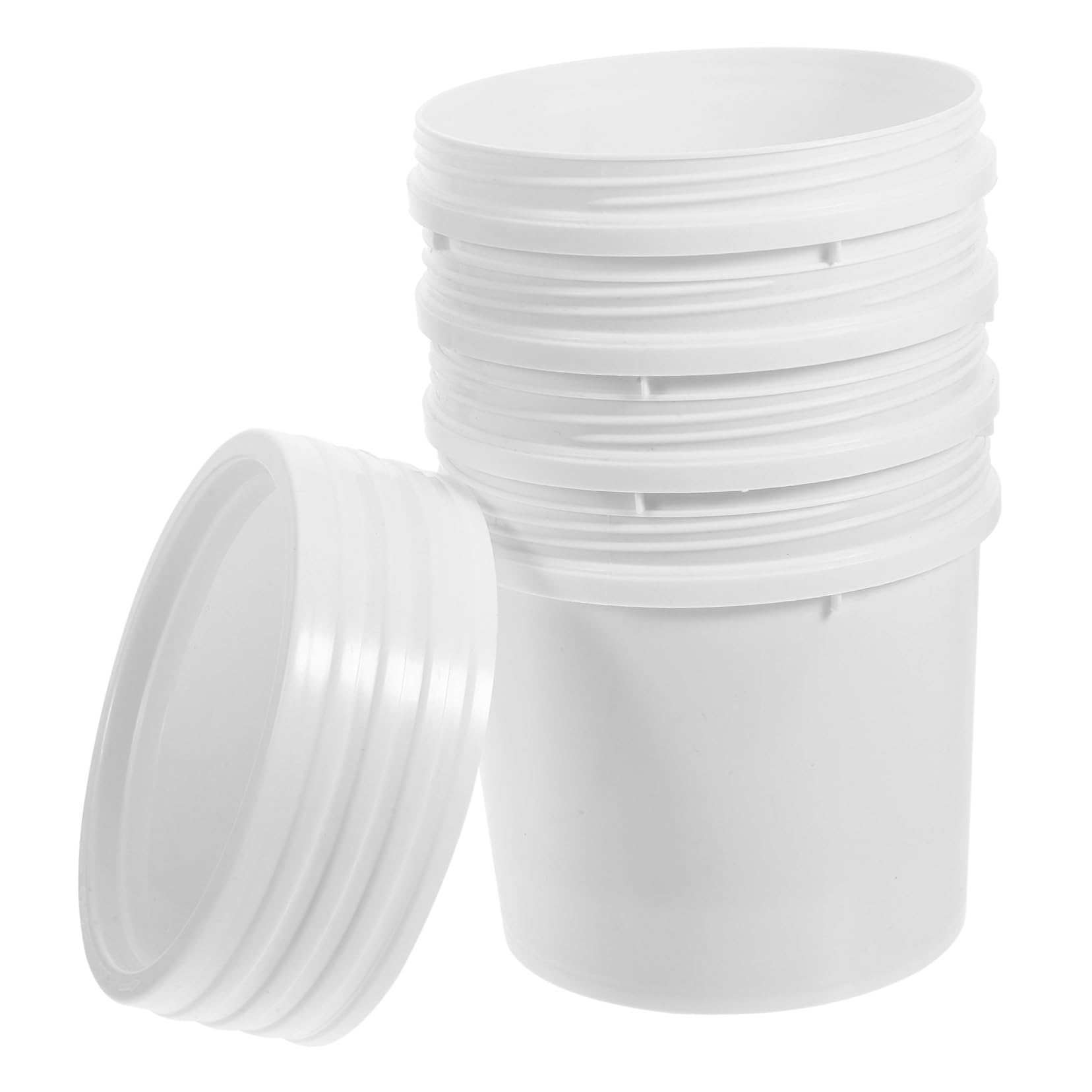 Zerodeko 5 Series Cubo De Plástico De Calidad Alimentaria Lata De Pintura Botes De Pintura Con Tapa Cubos De Agua Con Tapa Cubos Con Asas Baldes Cubo De Agua El Plastico 4 Piezas X 5