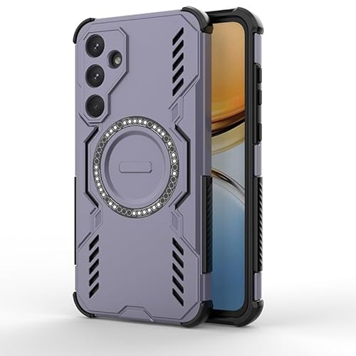 Case Compatibile con Samsung Galaxy A55 5G con A55 5G Custodia magnetica per telefono a forma di anello giallo