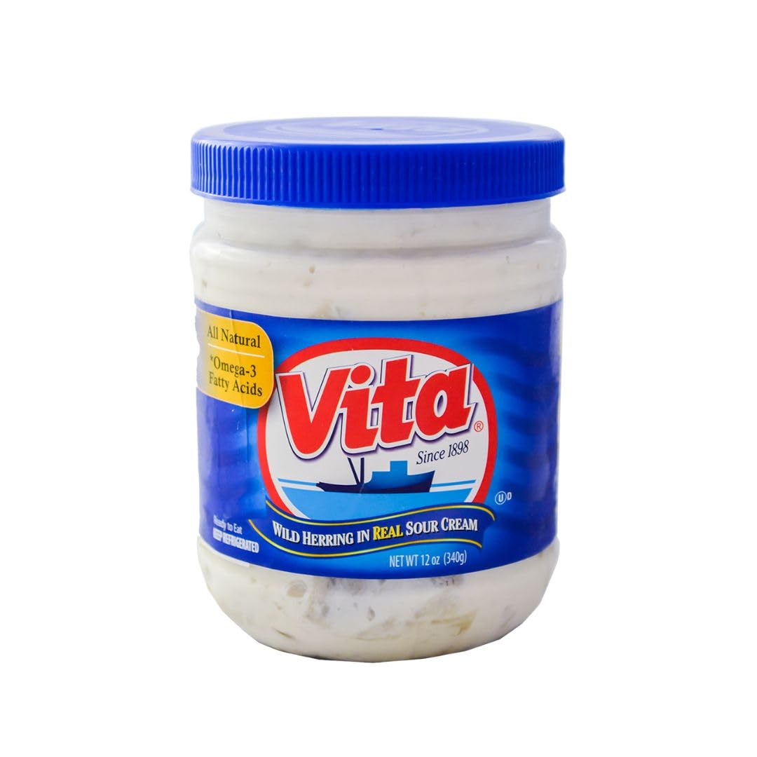 Vita Herring in Real Sour Cream 12oz Pack of 6