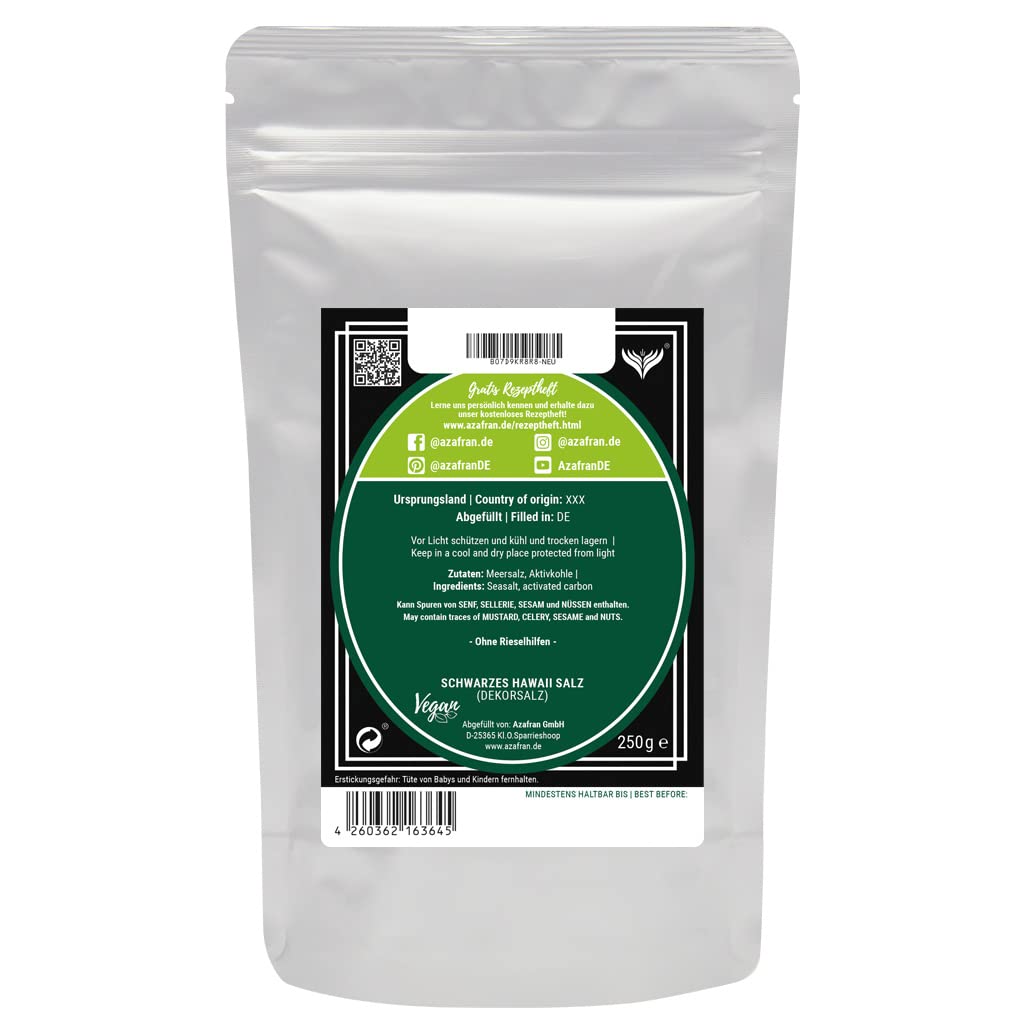 Azafran Hawaii Salz schwarz - Schwarzes Dekorsalz Black Lava 1kg