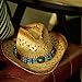 YOUBADU Western Straw Cowboy and Cowgirl Hats with Decorative Bands - Unisex Wide Brim Raffia Style Sun Hat (US, Alpha, One Size, Medium, Light Raffia)