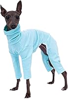 Vista 1 de Greyhound Clothes - Mameluco básico de algodón suave con cuello alto para perro, sudadera de manga larga, pijama elástica para perro italiano