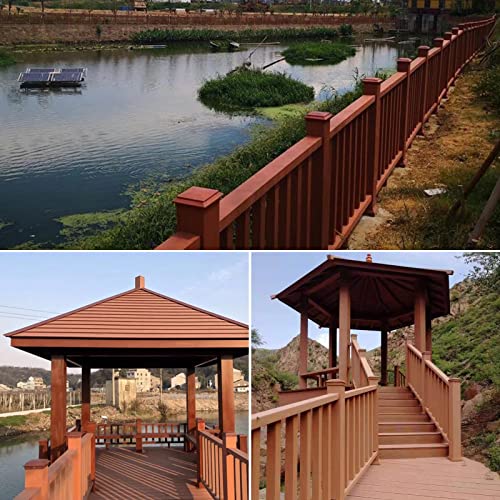 Suprom 4X4 Fence Post Caps For True/Actual 3 5/8" X 3 5/8" Wood Post, Made From Durable Plastic And Against Fading, Keep Post From Cracking And Rotting (Brown, 2Pack) #TOP5