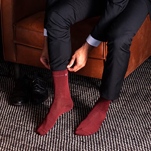 Nudus Mens Premium Bamboo Socks - 5 Pair Dress Socks - 10-13 Shoe Size #TOP2