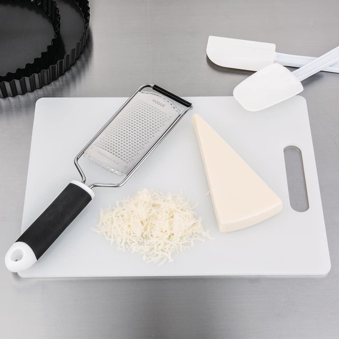 Vogue Fine Grater, Black & Stainless Steel, Narrow Blade, Fine shred, Fine Cheese Grater, Fine Chocolate Grater - Image 3