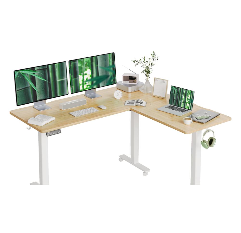 Amazon.com: Claiks L Shaped Standing Desk Adjustable Height, Dual