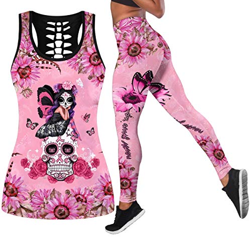 Sweat décontracté pour femme lot de 2 motif tête de mort jogging et sport