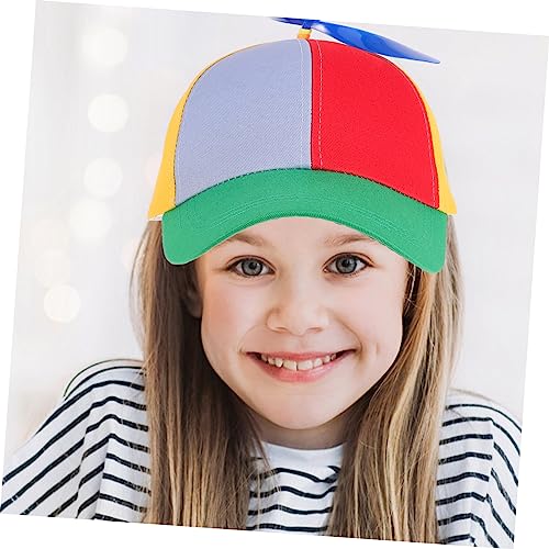 Baseball Hats Bamboo Dragonfly Cap Boys and Girls Boys Hat Detachable Propeller Sun Cap3