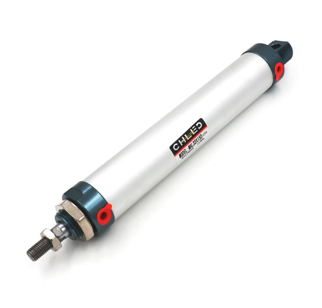 Baomain Mini Air Cylinder MAL 32 X 150 Single Male Thread Rod Dual Action 32 Bore 150 Stroke