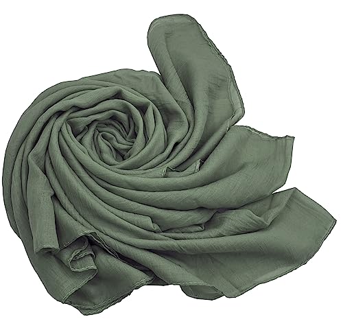 Image of Woogwin Women's Cotton Scarves Lady Light Soft Fashion Solid Scarf Wrap Shawl
