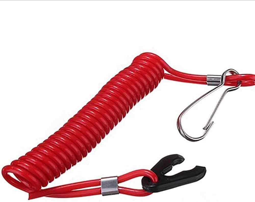 MOMOALA Kill Cord Lanyard compatible with Mariner Mercury Tohatsu Outboard Engine, Red - Image 4