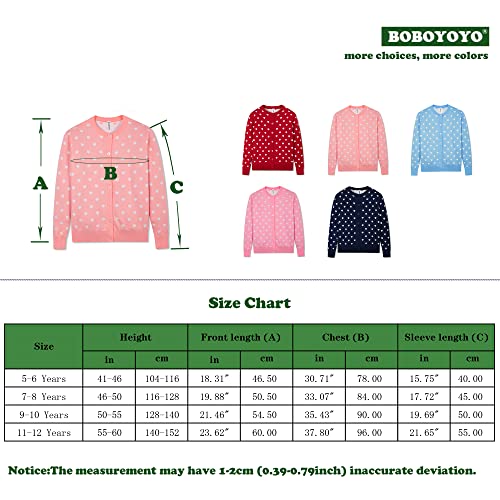 Boboyoyo Girls Cardigans 100% Cotton Kids Heart Cardigan Sweater Long Sleeve Toddler Girl Soft Knit Cardigan #TOP6