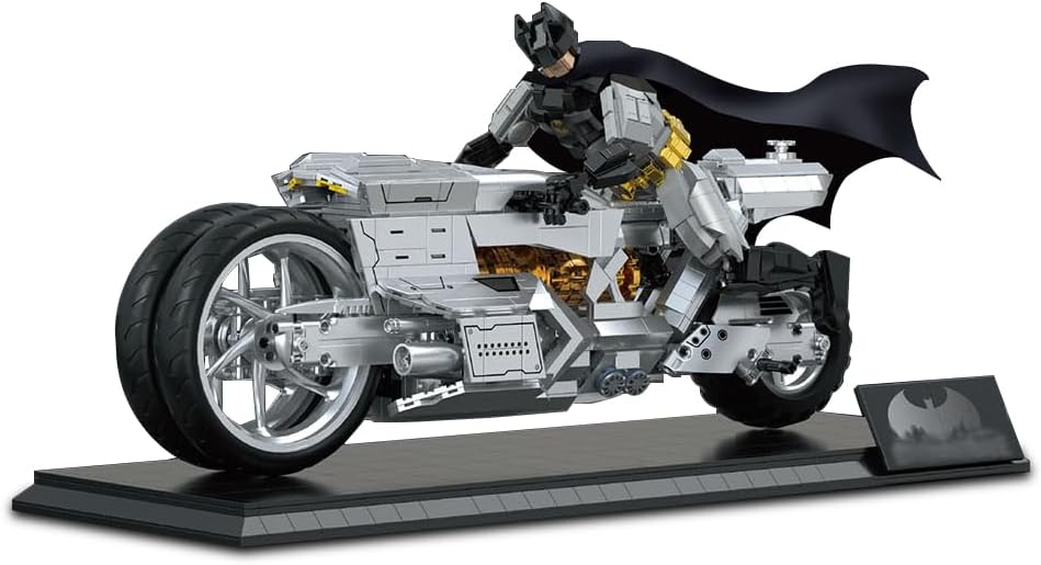 Dark K-Night Motorcycle Building Blocks Set for Adults, Classic Vintage Motorbike Model Toy, Collectible Gift for Motorcycle Enthusiasts- 2412Pcs