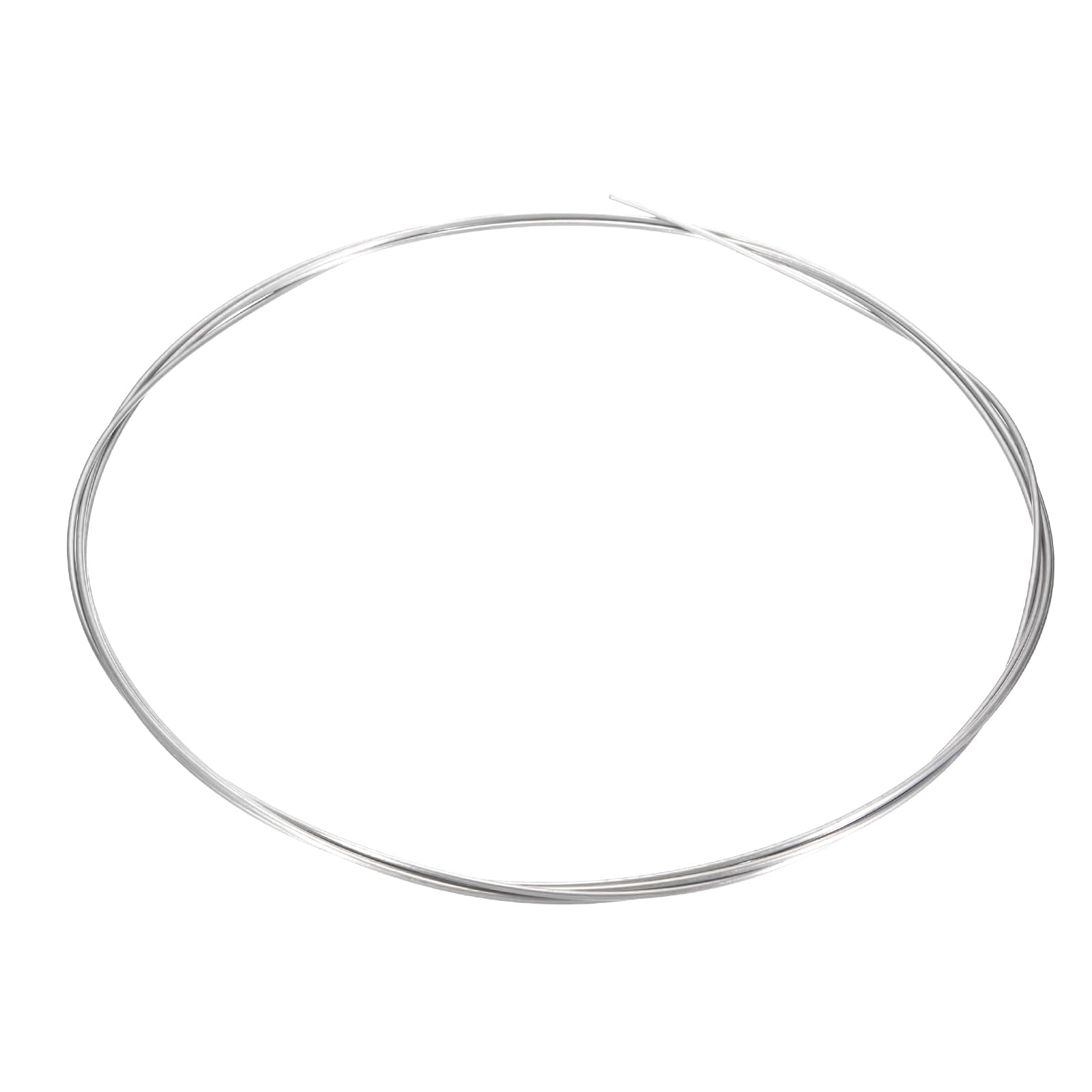 sourcing map Titanium Wire, 10 Feet x 2mm 12 Gauge TA2 Pure Titanium Soft Welding Round Metal Craft Wire for Jewelry Crafts Making Soldering Electric Power (Silver Tone)