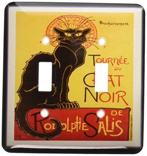 Interrupteur double texture 3dRose Lsp_151186_2 La Chat Noir premium