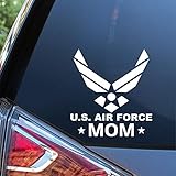 Sunset Graphics & Decals Air Force Mom Decal Vinyl Car Sticker Proud | Cars Trucks Vans Walls Laptop | White | 6 Inch | SGD000131
