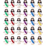 AKFAHOIF Mini Jesus Figures, Set of 30pcs Action Figures Little Jesus Figures, Tiny Jesus Figures to Hide and Seek Religious Gifts for Easter Egg Stuffers