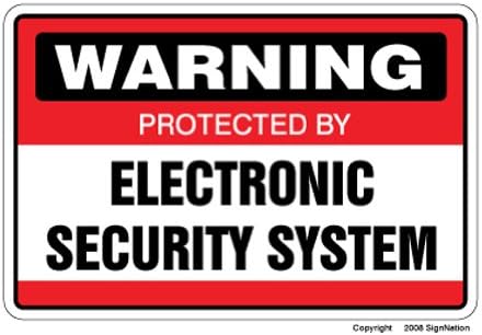 Security System Sign ~Signs~ Burglar Alarm Warning | Indoor/Outdoor | Business, Garages, Home, Offices | Signmission Wall Plaque