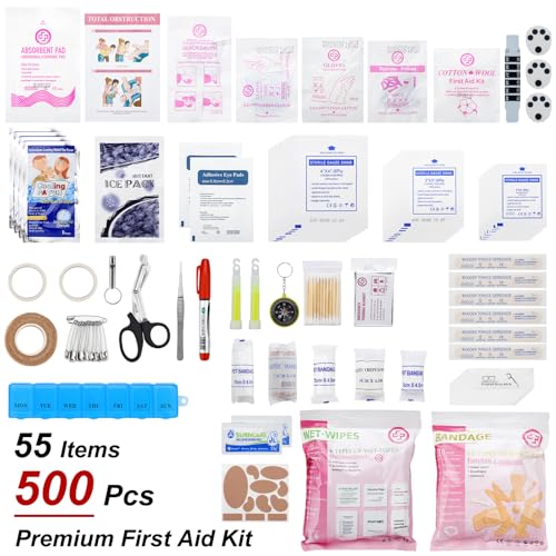 Professional 500 Piece Emergency First Aid Kit for Home, Car, Travel, Camping, Truck, Hiking, Sports, Office, Vehicle & Outdoor Emergencies - Emergency Medical Kit, Large First Aid Kit Survival - Image 4