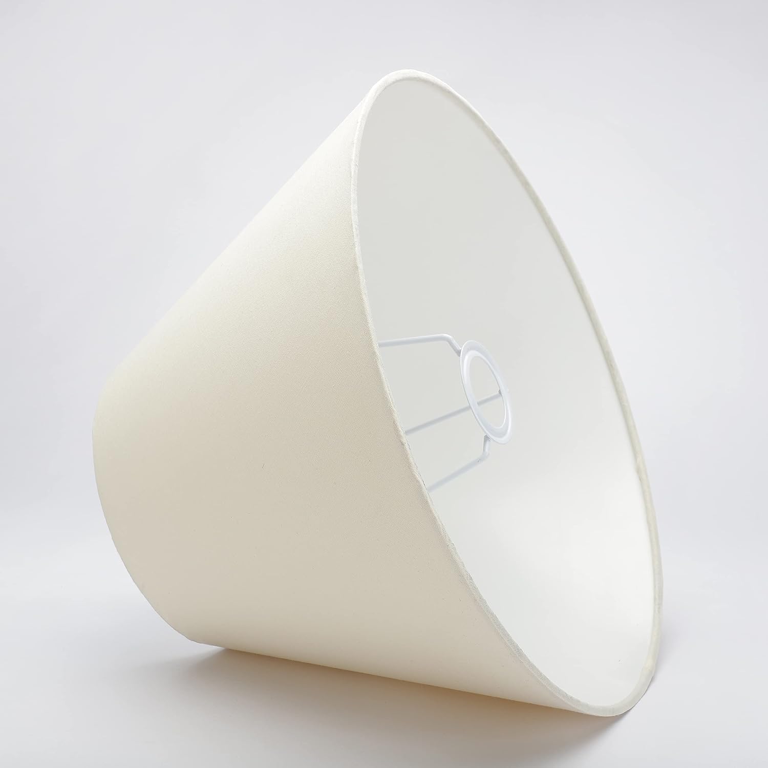 F A ENTERPRISES Lamp Shade Round Lamp Shade Medium Drum Lamp Shades Fabric Lampshades Barrel Lamp Shades For Lamps Floor Lamps (10 INCH) WHITE-image-28