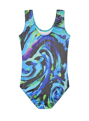 HOZIY Gymnastics Leotards for Girls Toddlers Kids Sleeveless Tumbling Outfits for Dance Print