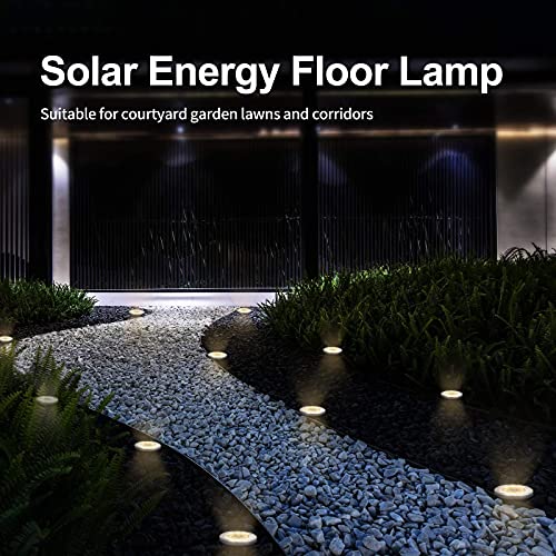 Aogist Solar Ground Lights 12 Packs, 8 Led Solar Garden Lights, Waterproof Outdoor Solar Disk Lights, In-Ground Outdoor Landscape Lights For Pathway Yard Walkway Patio Lawn Path (Warm White) #TOP5