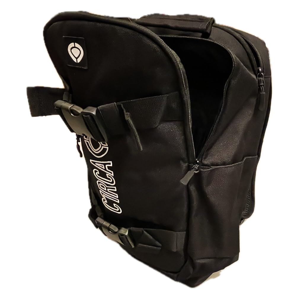 C1RCA Zaino logo BACKPACK doppio scomparto con porta skateboard 24 litri - nero