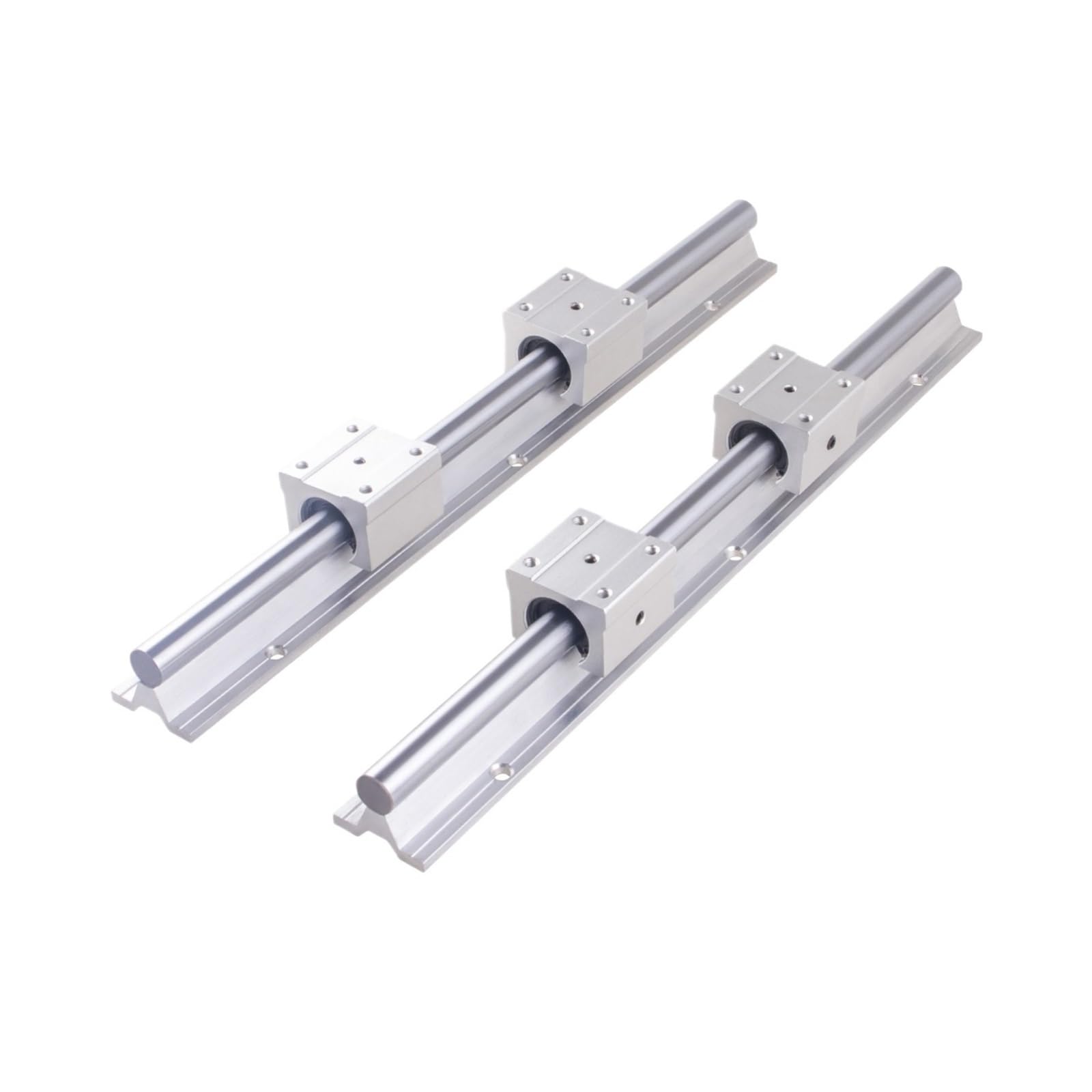 Lot de 2 rails de guidage linéaires miniatures SBR12 200-1000 mm + 4 blocs de roulement SBR12UU pour imprimante 3D (1000 mm)