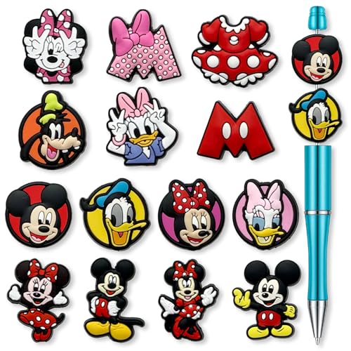 Hedbitoyo Cartoon Christmas Focal Silicone Beads Cute Beads for DIY Crafts Jewelry Necklaces Bracelets Keychain Pen Making (C)