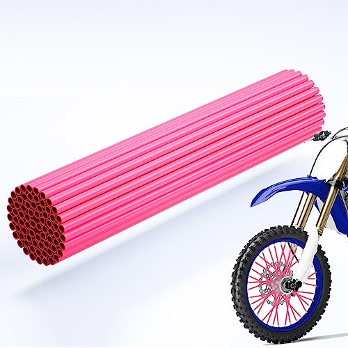 Universal Spoke Skins Covers, 36Pcs 6.7In Rim Decoration Wheel Spoke Wraps Straws For 12"-14" Rims Razor Dirt Bikes Bmx Kids Bike Motorcycle Yamaha Suzuki Kawasaki(Pink) #TOP6