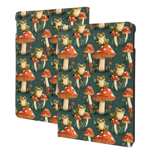 Coque iPad 10.2 grenouilles et champignons avec support folio intelligent