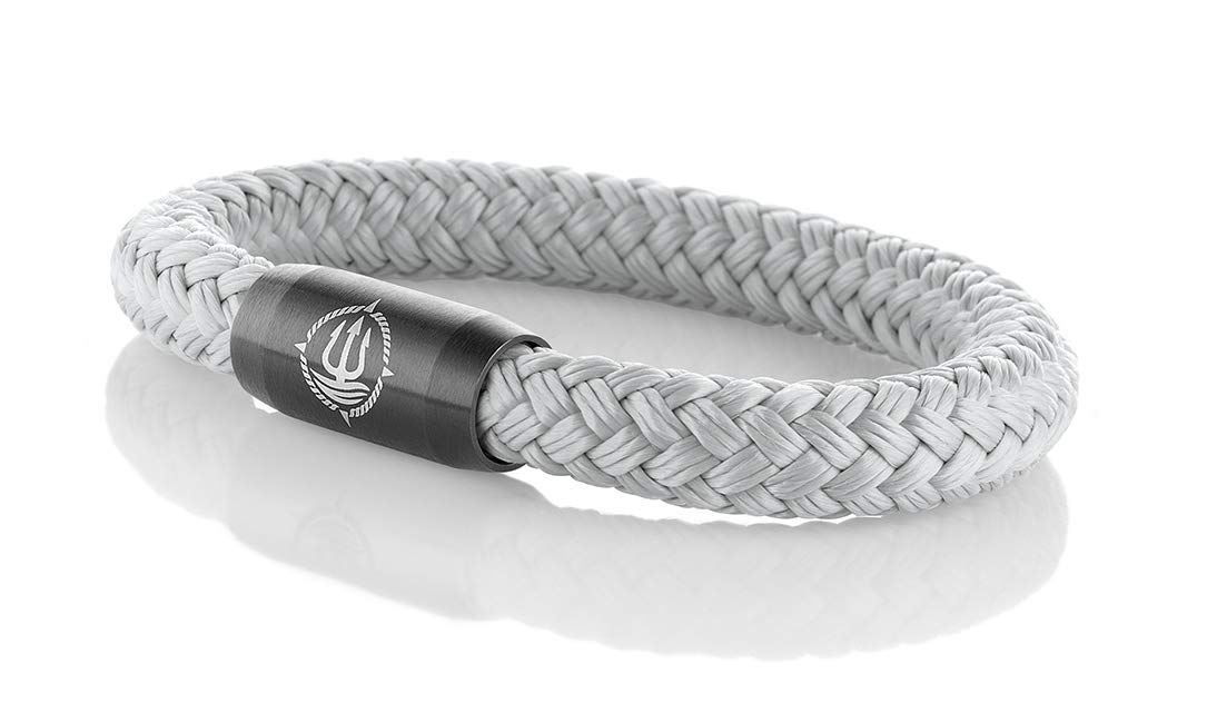 Maritimes Seemannsgarn Segeltau Armband Föhr grau 8mm