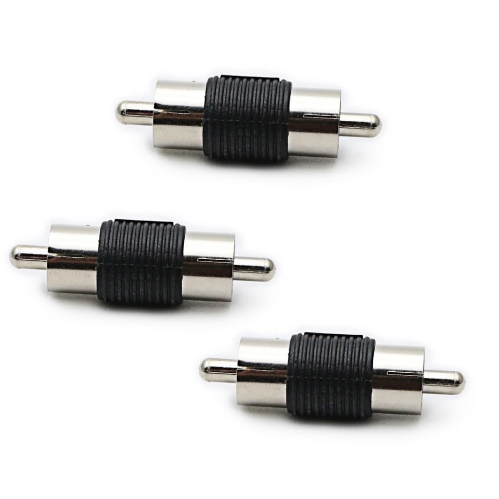 GMBYLBY Video Male To Coupler Set Of 3 For Easy Cable Extension Enhances Signals Claritys Seamlessly