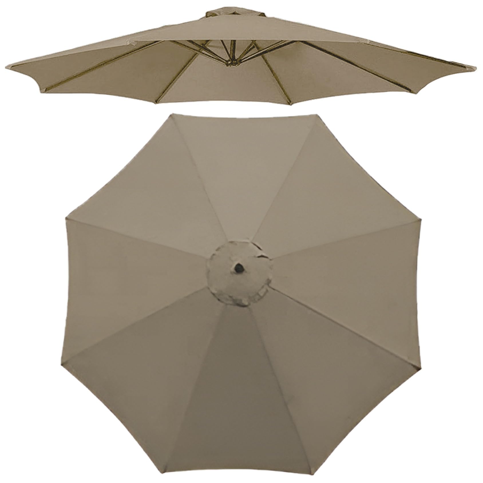 Cantilever Parasol Replacement Canopy, 200cm/270cm/300cm+6 Arms/8 Arms Patio Parasol Umbrella Replacement Canopy, Garden Patio Umbrella Replacement Fabric Canopy Cover, Canopy Only(Color:Top Color,Siz