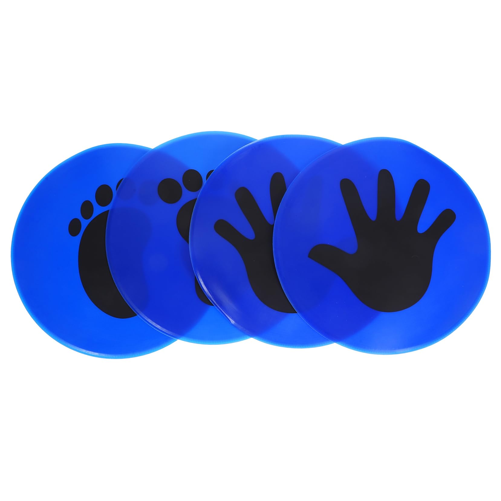 GOOHOCHY 2Pairs Soccer Training Floor Markers Football Feeling Discs for Agility Drills Includes Foot Hand Pads for Multi Sport Training