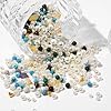1000Pcs Pearl Beads for Bracelets Making -4mm 6mm White Pearl Beads with Gold Spacer Bead & Shell Jewelry for Bracelet Necklace DIY Craft Making Kit, Beach Theme Friendship Jewelry Making Kit #4