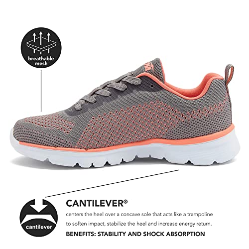 Avia Dive Lightweight Running Sneakers for Women with Memory Foam - Black, Red, & Blue4