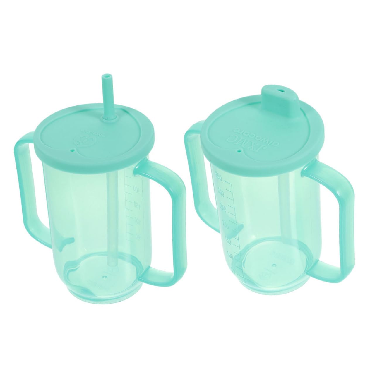HOUDERCO 2Pcs Sippy Cups for Elderly Care Ergonomic Liquid Feeding Cups for Bedridden Patients Safe Drinking for Adults Reusable Convalescent Feeding Tools