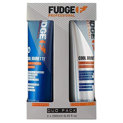 Fudge Professional Cool Brunette Blue-Toning Anti-Orangestich Duo Pack schampo 250 ml och balsam 250 ml