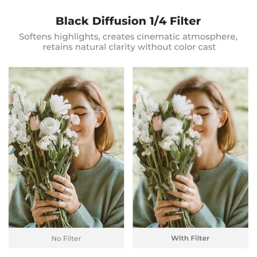 Image of K&F Concept Black Mist Diffusion 1 /4 Filter for Fujifilm X100 Series Camera X100 /X100F /X100S /X100T /X100V /X100VI, Optical Glass High Definition with 28 Multi-Coatings