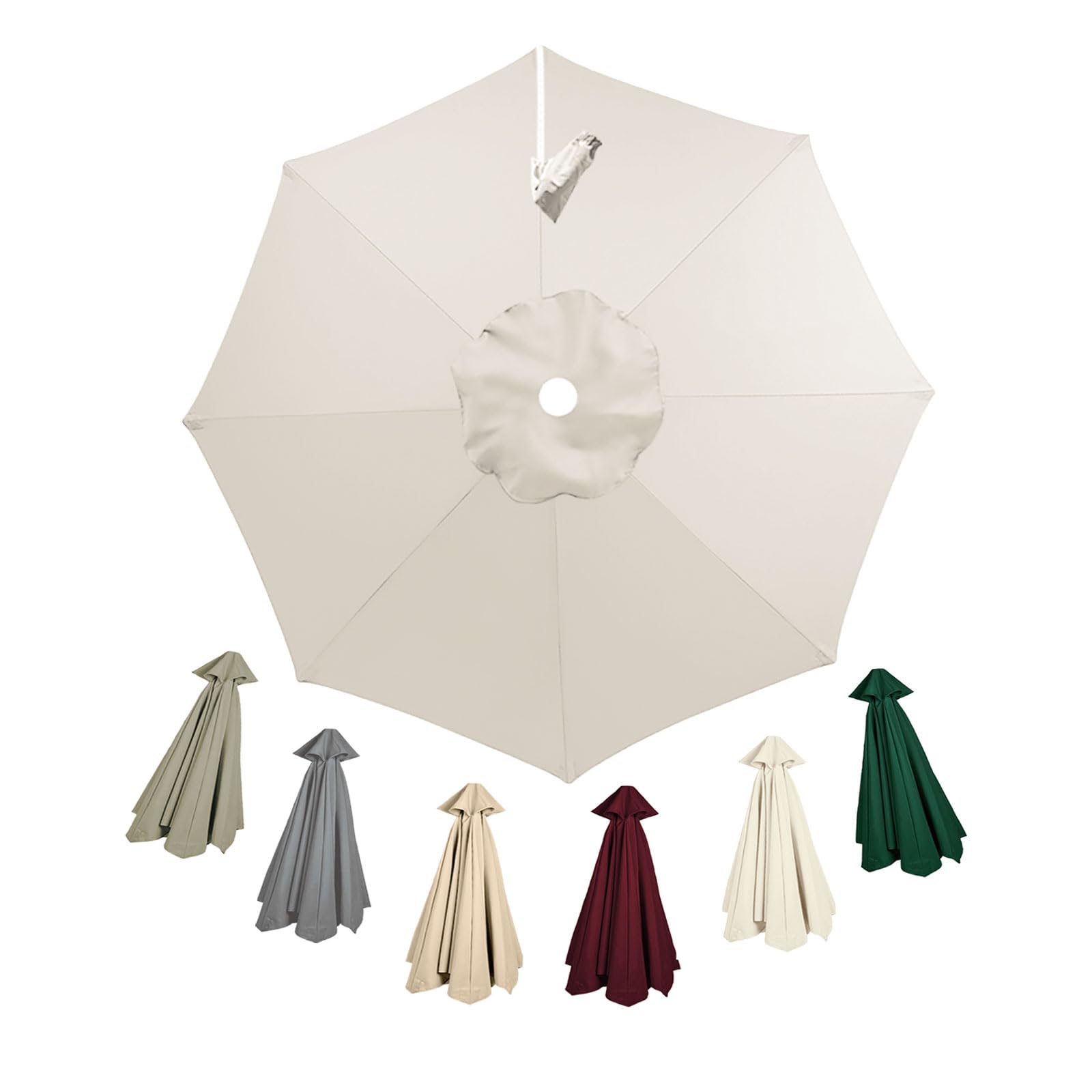 Kdqrmvv Milkywhite Outdoor Offset Cantilever Replacement Parasol Canopy For 3.0M Garden Umbrella Parasol