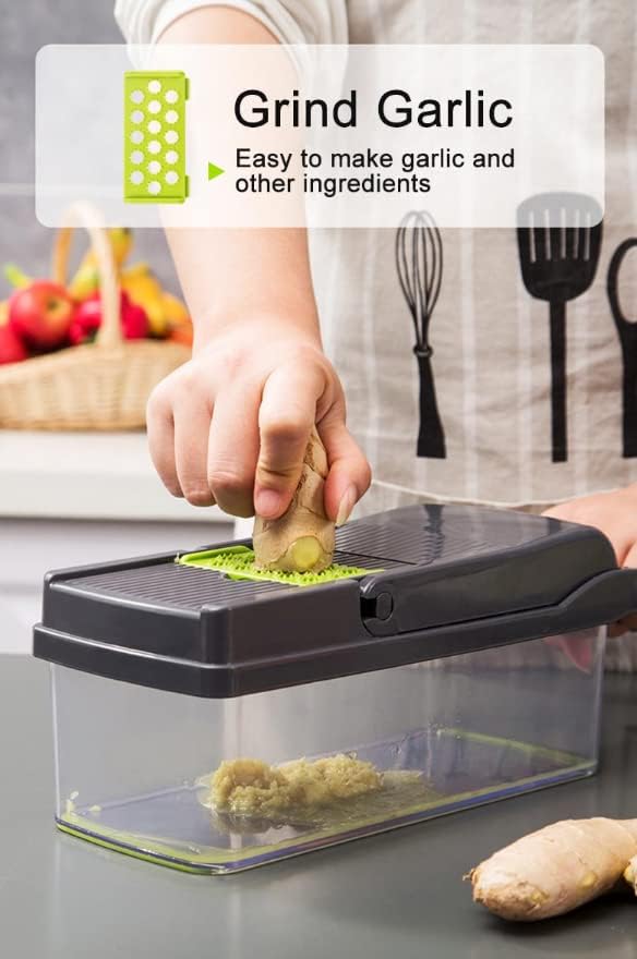 Miniatura 4 de THE PERFECT PART Cortador de frutas y verduras 14 en 1, cortador de alimentos cebolla vegetariana, rebanador de cocina