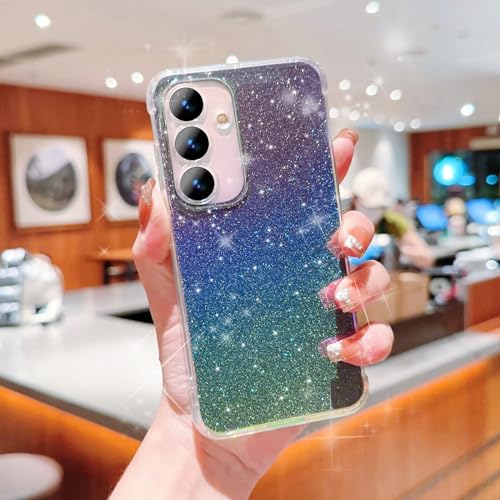 LENGRACE para Samsung Galaxy A34 5G Glitter Funda,Bling Brillante Carcasa Transparente para Mujeres Niñas Silicona TPU Anti-Choque Funda-Negro