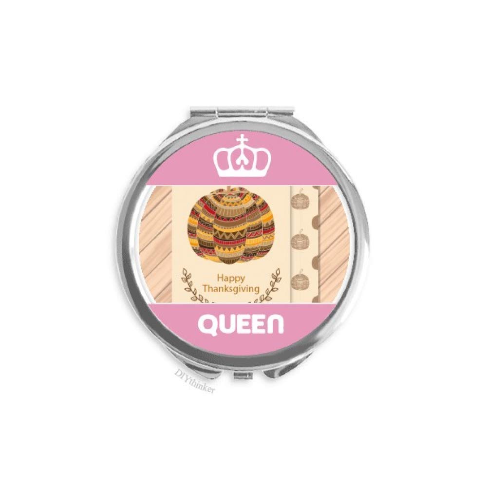 Espejo de maquillaje de Acción de Gracias un mini regalo de doble cara rosa