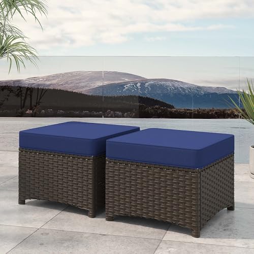 Yokayoay Patio Ottomans Set of 2, Outdoor 22